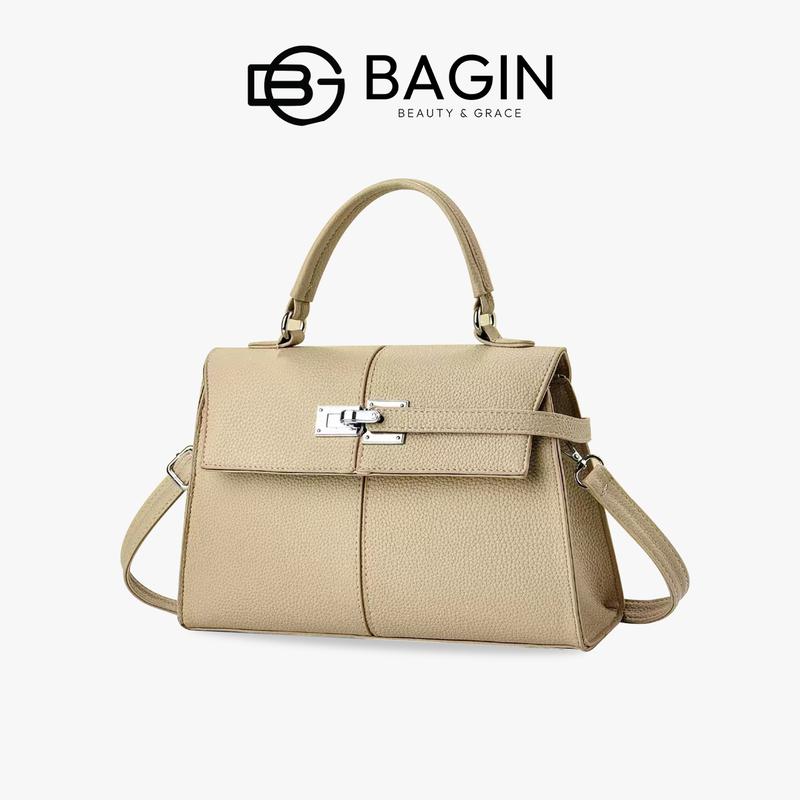 【Shop】Túi Xách Tay Nữ Công Sở Da Vân Cao Cấp Khóa Kim Bạc Sang Trọng [gy-1037]