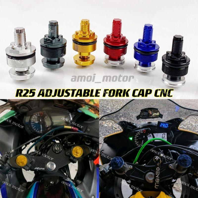 Fork R25 CNC Aluminum Preload R25 Fork cap Adjustable Fork cap Bolt YZF - TikTok ...