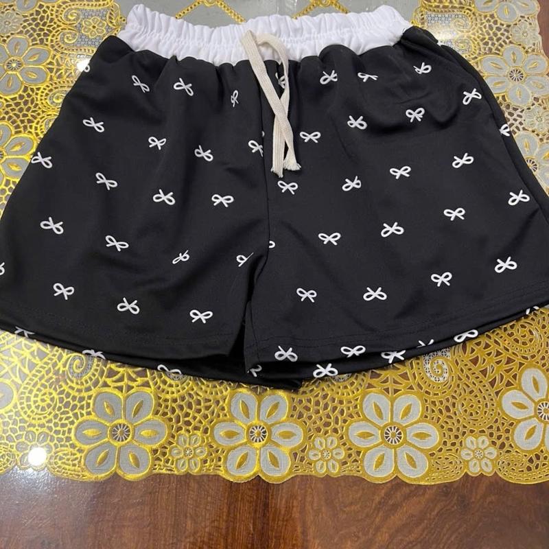 COM Bo 3 Quần SHORT đùi hoạ tiết hình NƠ có túi cạp chun phối vải thun Co giãn 4 chiều. 7