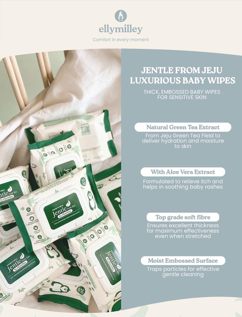 Product Introduction of Jentle from Jeju Luxurious Baby Wipes Pocket-Friendly Mini Size  - 1 Packet 5