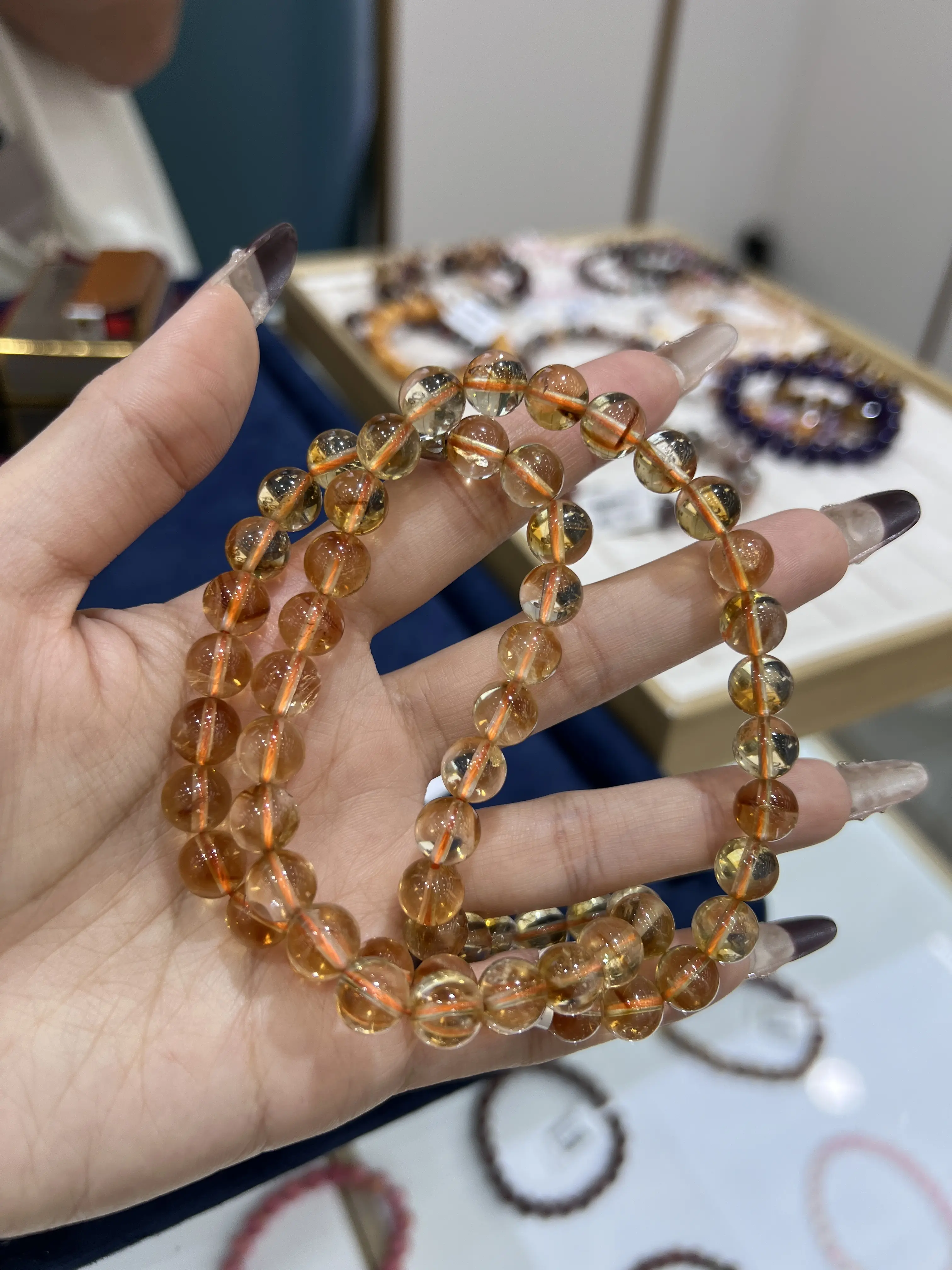 HTCA6-27 Citrine mom necklace