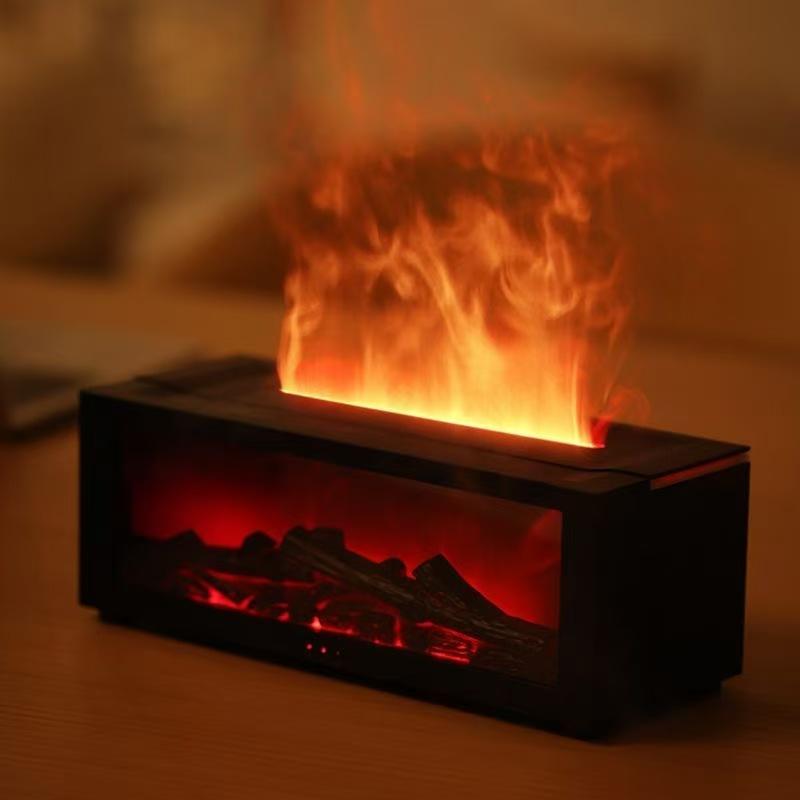 Product Introduction of [Shipping in seconds ] Sense of atmosphere Sense of atmosphere aroma Simulation flame humidifier fireplace incense machine hotel home living room bedroom office desktop automatic incense machine Christmas atmosphere 1
