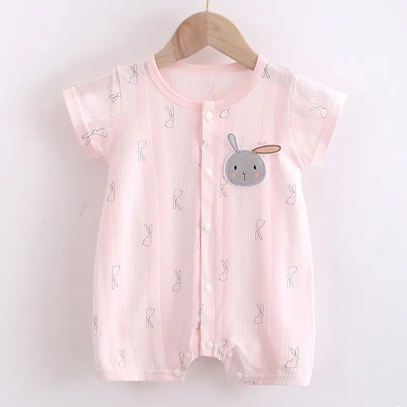6.6 Nooc Baju Romper Bayi Full Print Bordir Kancing Tengah Cotton Anak-Anak / Baju Anak Perempuan Laki-Laki 5