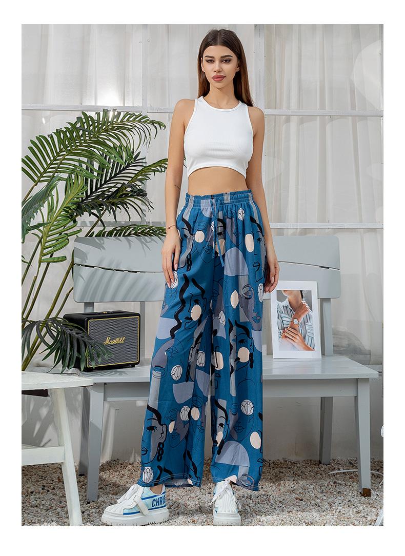 Product Introduction of fat Women pants casual high waist wide leg comfortable plus size loose pants counter quality brand Fit Trouser Womenswear Bottom Soft Belt Day Elastic Lingerie 28