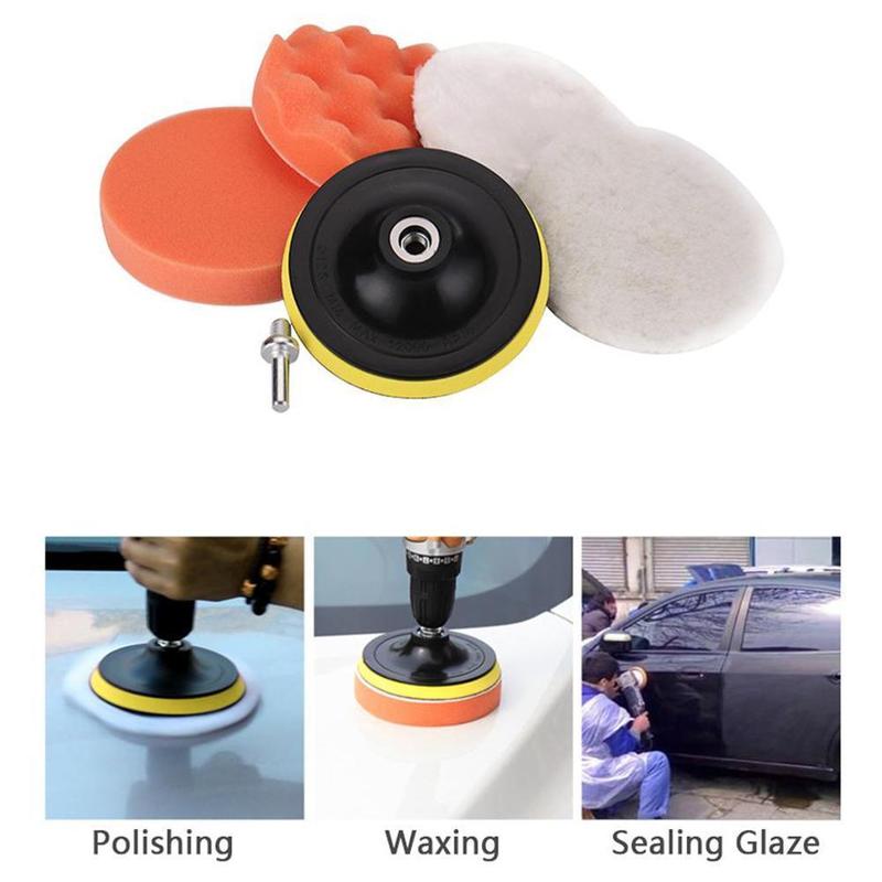 Product Introduction of Bộ Dụng Cụ Đánh Bóng Xe Hơi Chuyên Nghiệp, 6 Cái, Miếng Đánh Bóng, Miếng Bọt Biển Xe Hơi, Đệm Len Bánh Xe Ô Tô, đồ dùng Chăm Sóc, O6P6 49
