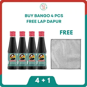 [BUY 4 FREE LAP DAPUR] Bango Kecap Manis Botol 135Ml Isi 4