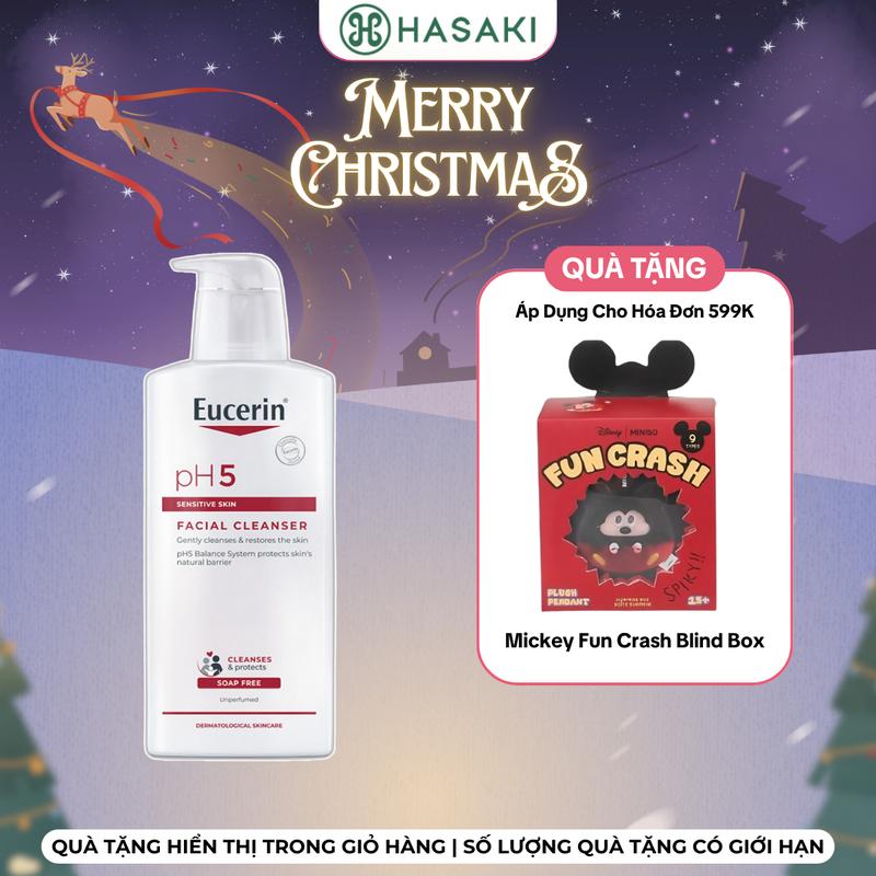   HÓA ĐƠN 599K TẶNG BLIND BOX  Sữa Rửa Mặt Eucerin Dịu Nhẹ Cho Da Nhạy Cảm 400ml | HASAKI BEAUTY 