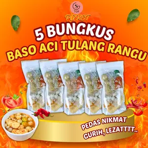 PAKET 5 BUNGKUS BASO ACI TULANG RANGU KEMASAN EKONOMIS Instan Food Pedas