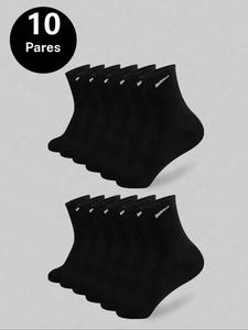 20 Pares de Calcetines para Adolescentes, Cómodos y Transpirables de Tripulación a Media Pantorrilla, Absorbentes de Sudor, Multiusos, Estilo Casual, Unisex