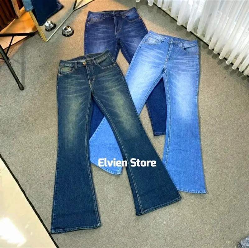 Highwaist Cutbray Jeans Retro 114 - Celana Jeans Cutbray Premium Wanita Panjang Cutbray Retro Jeans Vintage 0