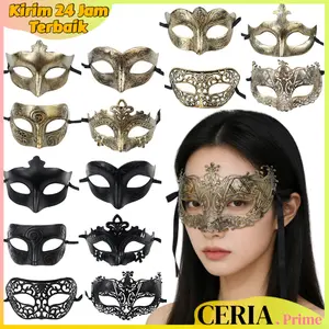 Topeng Masquerade Retro | Topeng Mata Pesta Dansa Sekolah Aesthetic | Serbaguna untuk Halloween