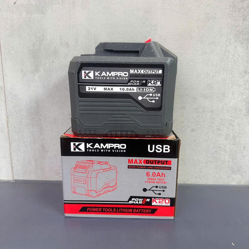 Pin 20 Cell KAMPRO Xám 21V Bảng Mạch 4 Mosfet Chống Ngắt Tải Có Cổng USB Sử Dụng Chân Pin Phổ Thông 4cm