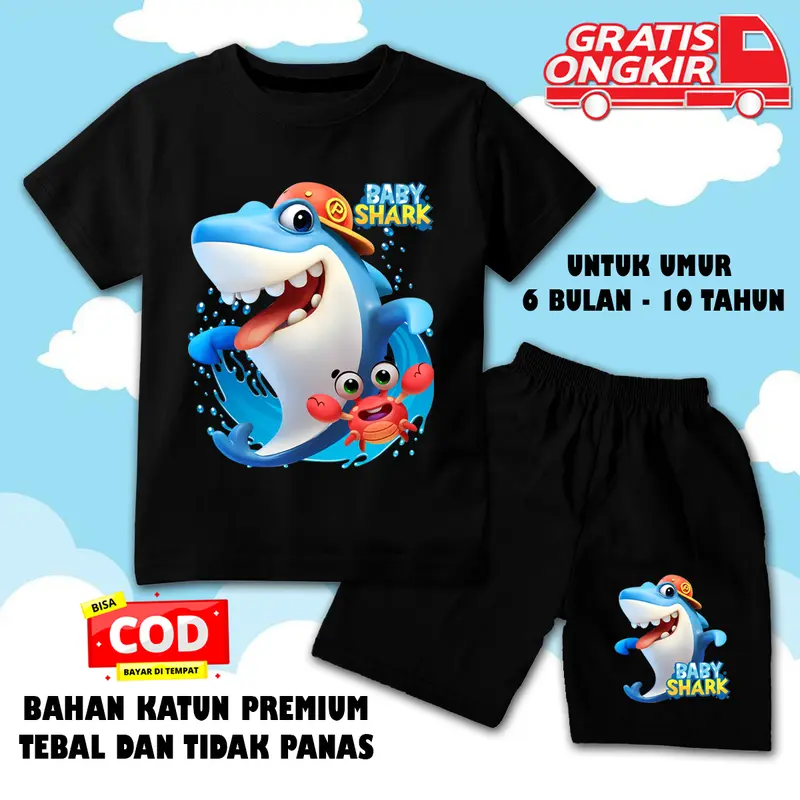 hasuto-setelan anak laki laki / setelan anak perempuan / baju anak karakter usia 6 bulan-10 tahun 76 4