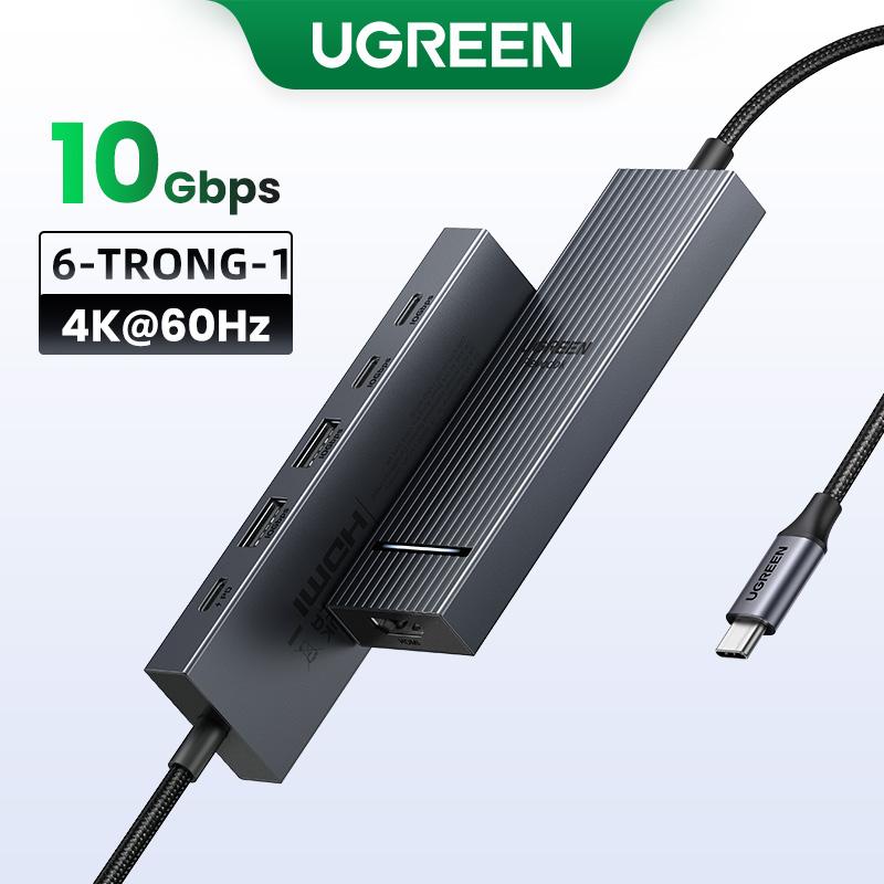 UGREEN Bộ chuyển đổi đa cổng, HDMI 4K@60Hz, USB 3.2 10Gbps , PD 100W, RJ45, Khe…