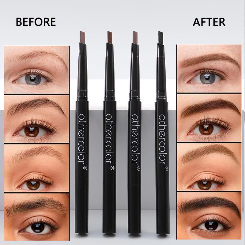 Product Introduction of Double End Eyebrow Pencil Triangle Tip with Brush Waterproof Eyebrow Pencil Natural Long Lasting Waterproof Eyebrow Pencil Makeup Tool 14