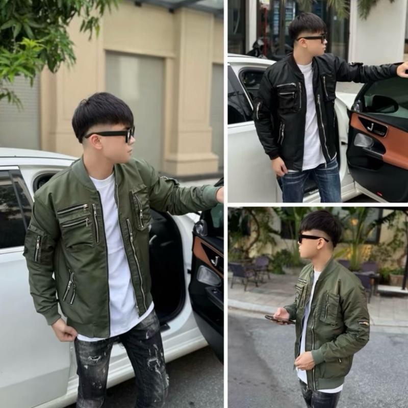  Áo Khoác   11 khoá   Trần Bông Dầy Dặn Lo&go Kim Loại - Phong Cách Boy Phố 