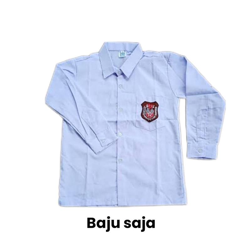 Seragam Sekolah SD Merah Putih Anak Perempuan Satu Set Lengkap Isi Topi Dasi Gesper Kaos Kaki Kerudung Kelas 1-6 Best Quality Bisa COD Setelan 4