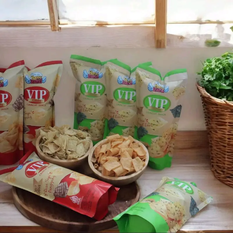 Paket Mini Mix Komplit Happy Island Snacks isi 15pcs, Cemilan Chryspy dan Nikmat Rumput Food Makanan 6