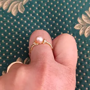 C028 Cincin Mutiara Asli Design Elegant Mewah