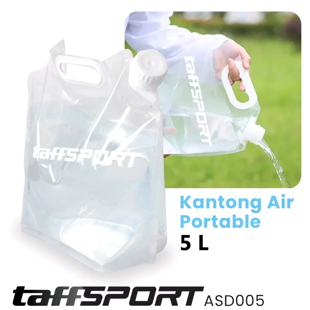 Kantong Air Portable Jerigen Lipat Water Bag 5L - ASD005 - Transparent Camping