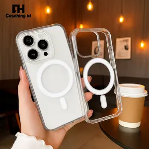 Casehing - CASE CLEAR MAGSAFE TRANSPARAN FULLCOVER ANTICRACK Iphone X XS MAX XR 11 12 13 14 15 16 17 PRO PLUS PROMAX MINI Hardcase Protector magnet ring Wireless Charging High Quality