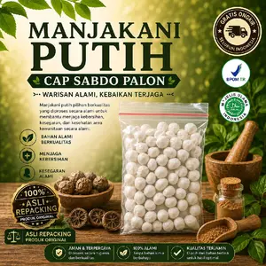 Manjakani Butir Putih /kemasan klip /Bodycare Sepat Putih Manjakani Putih Jenitri Saripati Kebersihan Wanita Untuk Keputihan Gatal Gatal Kemasan Isi 50+ 25Gram