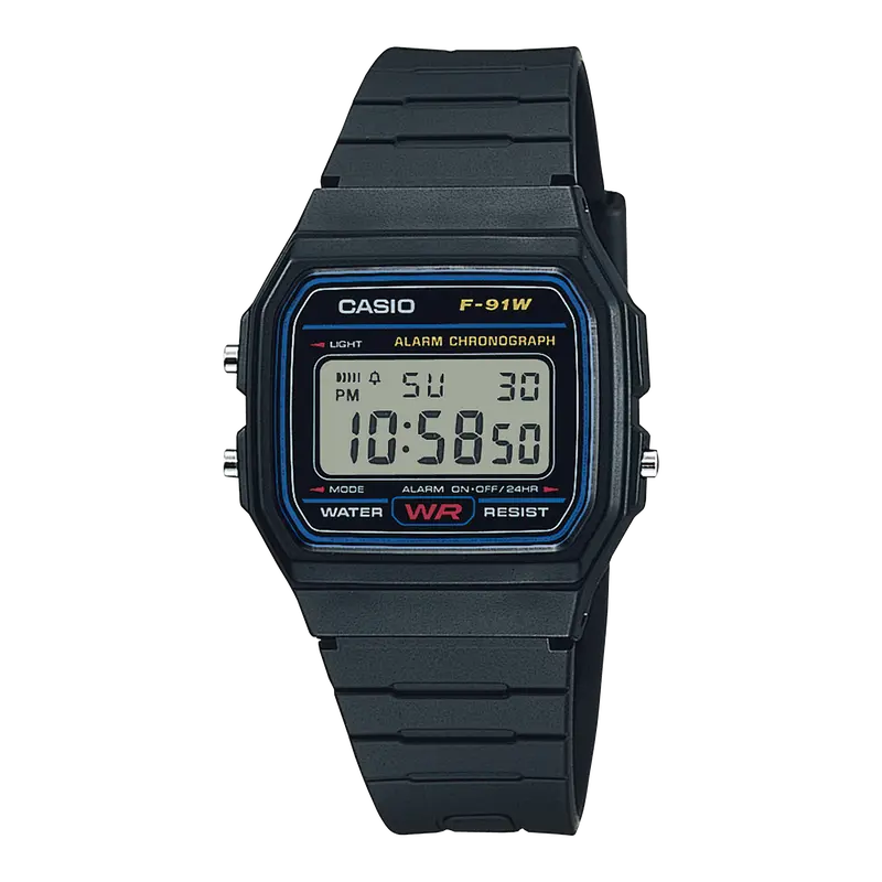 Casio General F-91W-1DG F-91W F-91 F91W F 91W Kaca Stopwatch 3