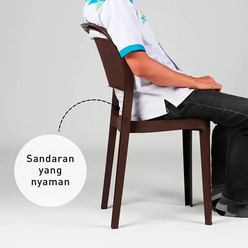 Wins Kursi Makan Olymplast Motif Rotan 209 R Kursi Sender / Sandar Minimalis Premium Quality 5