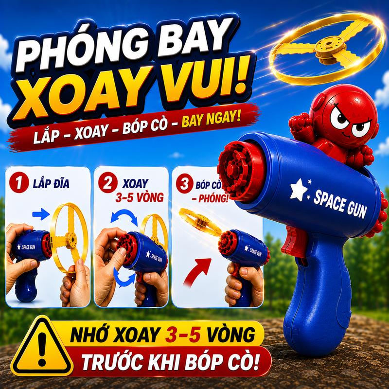 [FUNGUS] Đồ Chơi Máy Bắn Chong Chóng Kèm Con Quay Phát Sáng Dành Cho Bé Thiết Kế Độc Đáo An Toàn Và Vui Chơi Thoải Mái