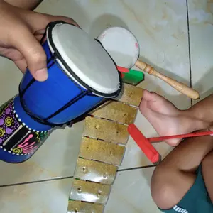 Kendhang Jimbe Djembe 20 CM Alat Musik Traditional Perkusi Gendang Reggae Motif Dan Polos