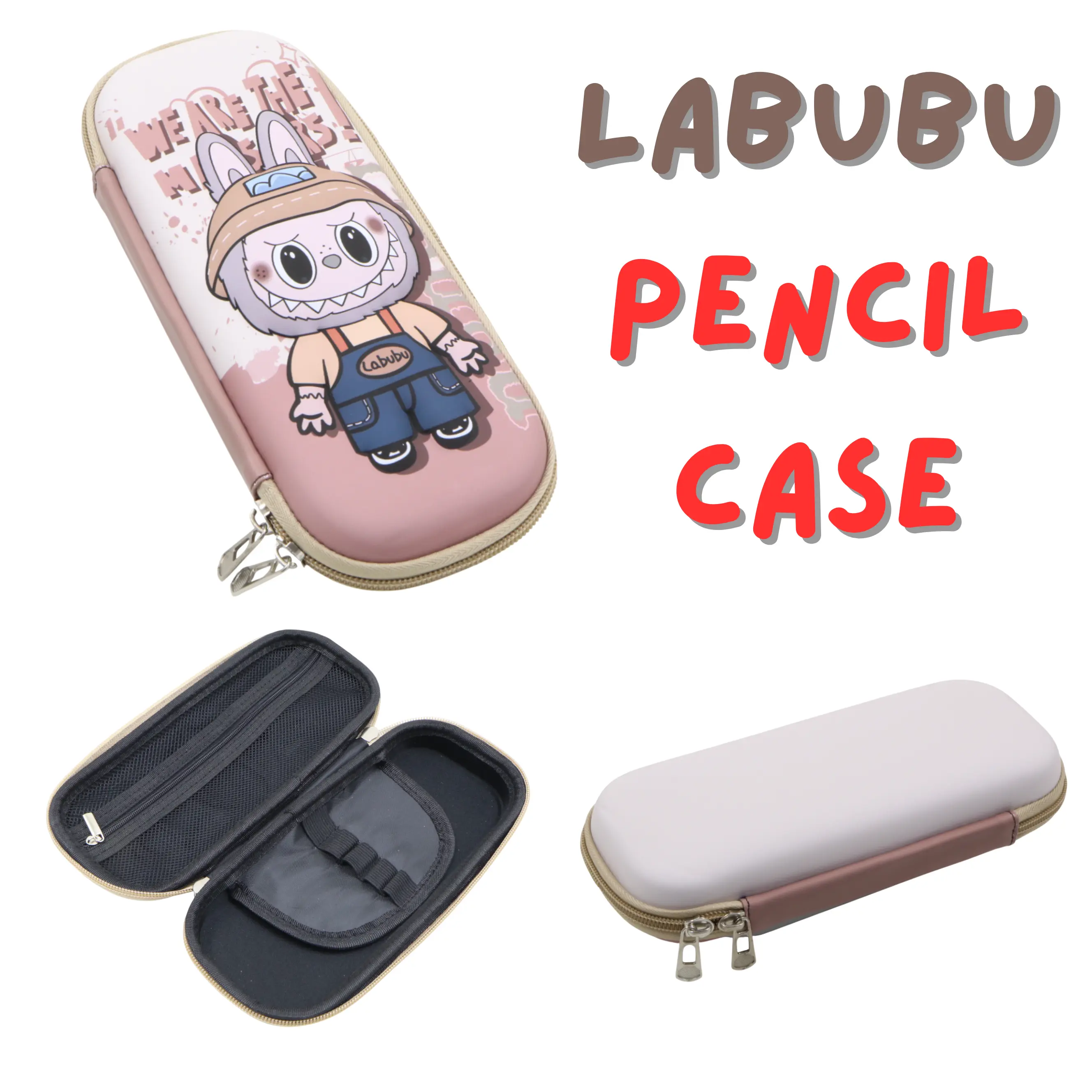 LABUBU Stationery Hard Case Pouch Case Bag Protective Pencil Case Notebook School Supplies Kids Birthday Gift