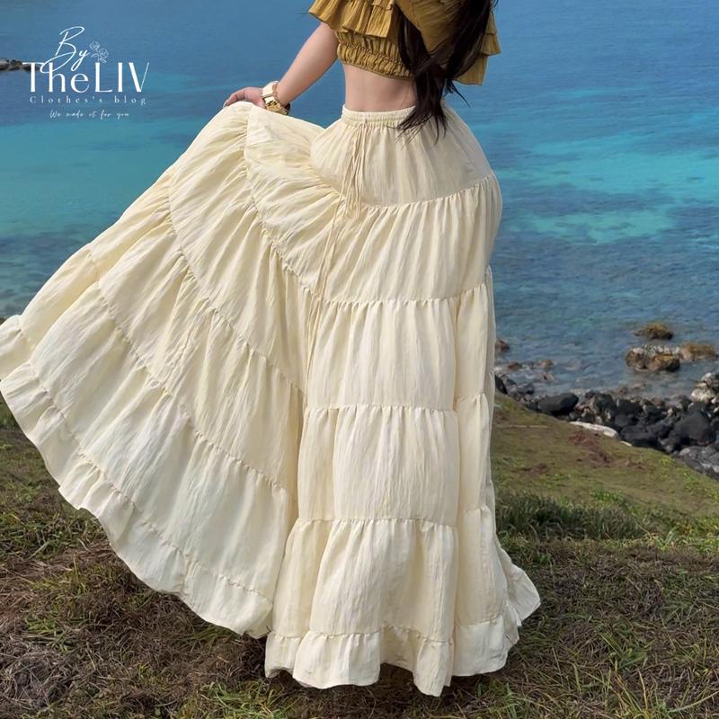  Chân váy xoè 6 tầng RENY  KHÔNG KÈM ÁO  có lớp lót trong - Hàng The LIV 