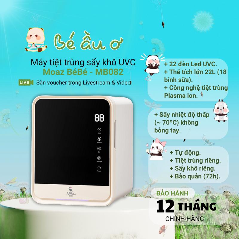 Máy tiệt trùng và sấy khô bình sữa uvc – ion Moaz BéBé MB082