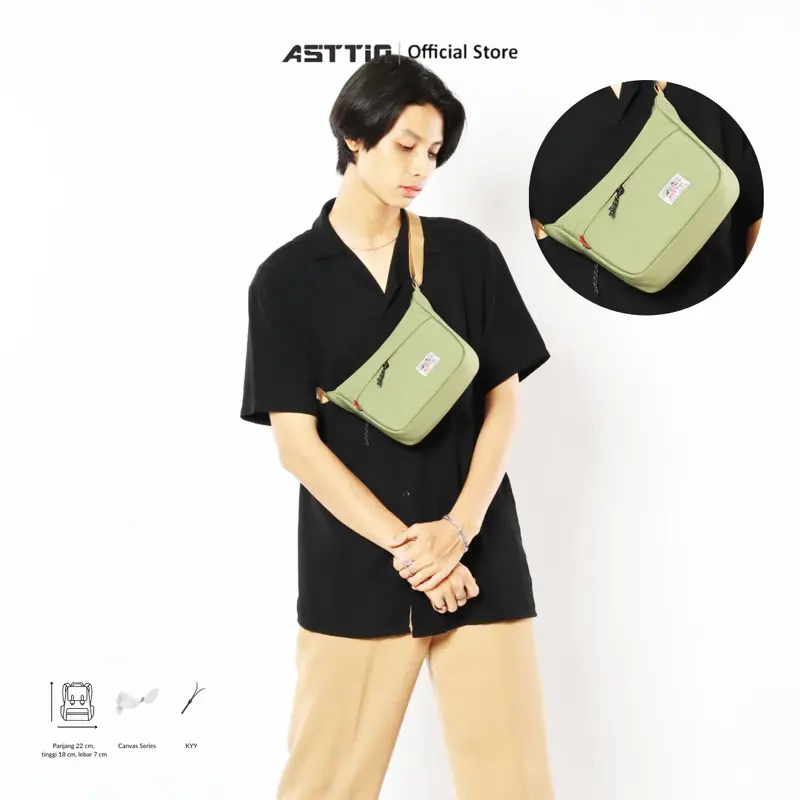 Tas Selempang  Walker RR (Kecil) Uniseks Canvas Series Original Asttin Pria 4