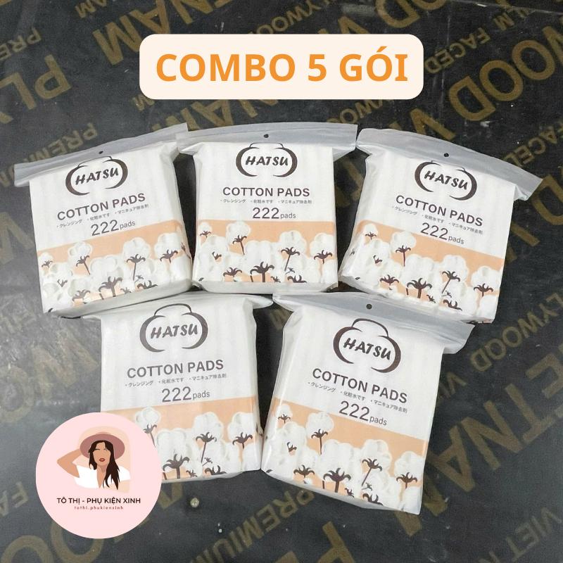 COMBO 5 bịch bông tẩy trang Nhật Cotton pads mẫu mới 1110 miếng - Tô Thị Cosmetic 