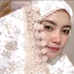 Mukena Dewasa Katun Foil Premium Terbaru Renda Ziper RENDOM 2in1 Best Seller mewah Muslim