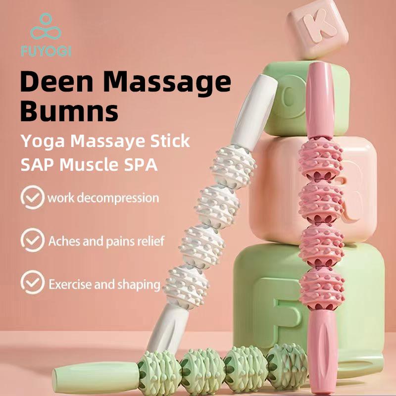 FUYOGI Yoga Massage Stick Muscle SPA Relax Spiky 4 Balls Leg - TikTok ...