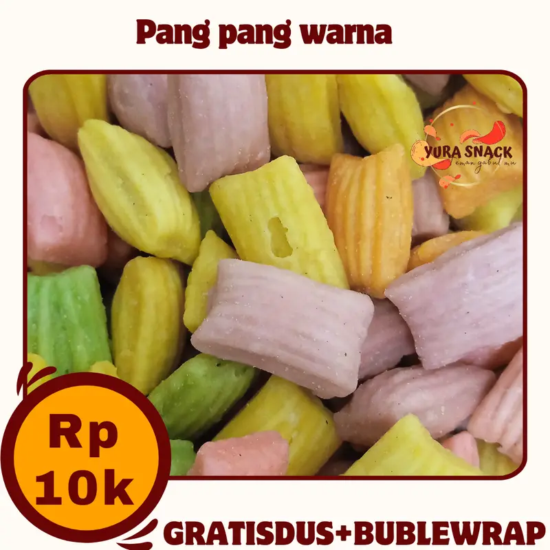 Pang Pang Gurih Manis | Pang Pang Rasa Sapi Panggang | Pang Pang Segitiga | Pang Pang Susu | Pang Pang Warna | Pang Pang Stik |  Camilan Renyah & Gurih 250gr 500gr 1kg | Gratis Dus + Bubble Wrap 3
