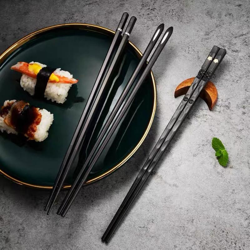 5Pairs Japanese Non-Slip Chopsticks High Quality Korean Home Hotel Restaurant Portable y Food Stick for Sushi Chopsticks 6