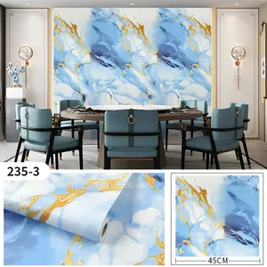 TERMURAH WALLPAPER STICKER DINDING MARMER GLOSY NEW 4 METER X 45 CM