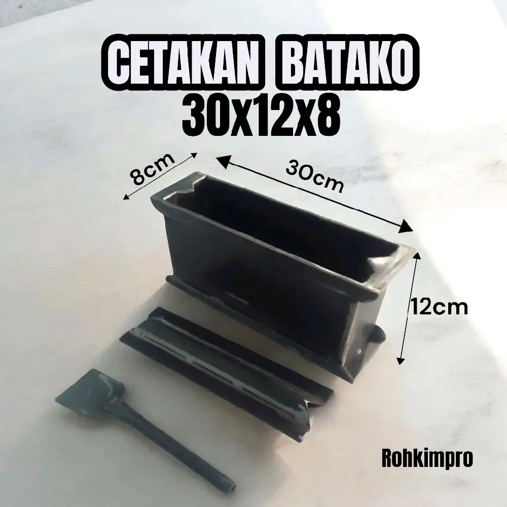 alat cetakan batako paten praktis ukuran 30x12x8cm
