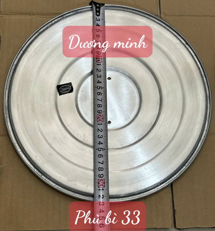 Nắp nồi, vung nhôm đậy chảo, nồi. Nhôm Việt Nam Hiệu Kim Sang- Thanh Hiền size 30-38 4