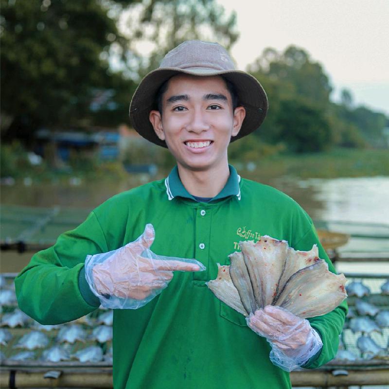 1KG KHÔ CÁ LÓC XẺ MIẾNG NHỎ 3 NẮNG LÓC XƯƠNG của nhà Cậu Út Bán Khô