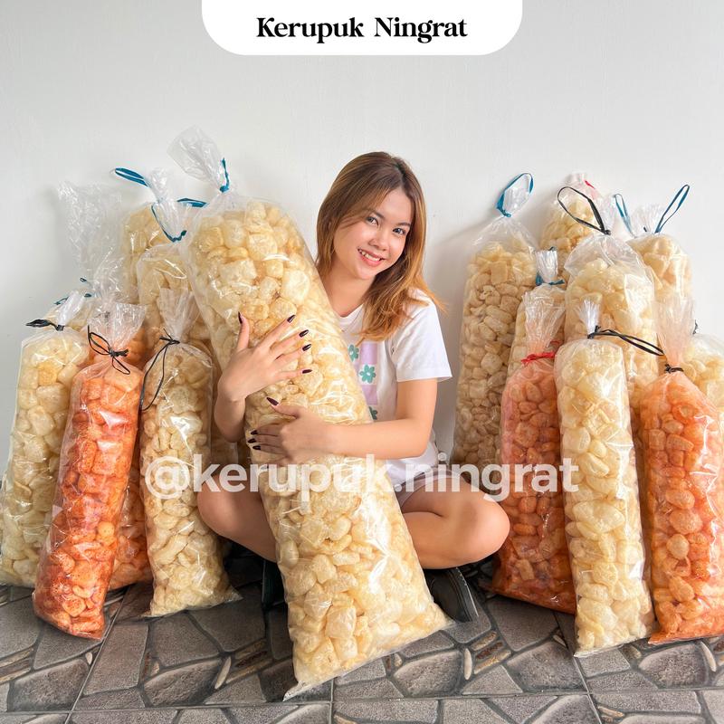 1 BALL Kerupuk Kulit Sapi Asli 200gr Dorokdok Renyah Gurih Tanpa Pengawet Snack Cemilan Asin Halal Viral Murah 3