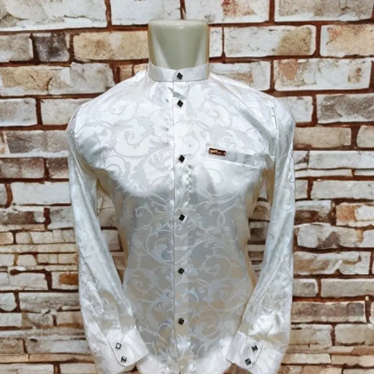 KEMKO (KEMEJA KOKO) AHLAN- LENGAN PANJANG, BAHAN JAGUAR SILK MOTIF TERBARU 1
