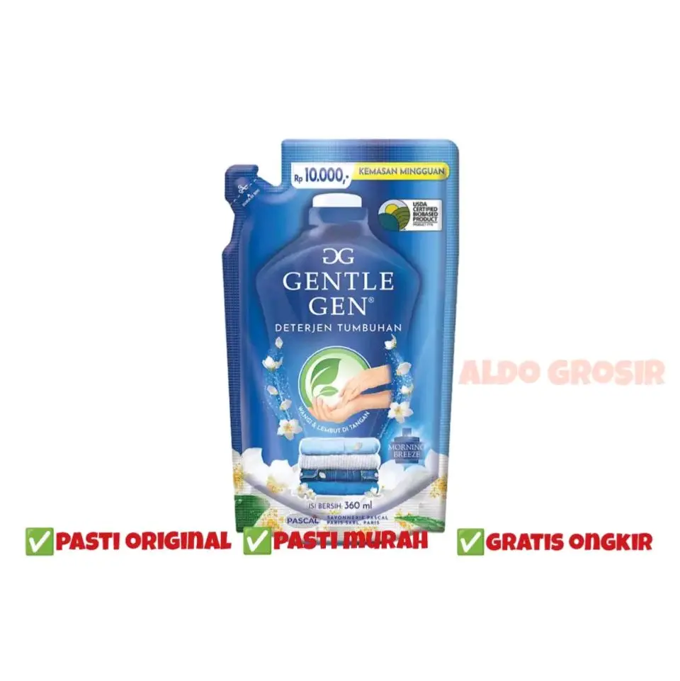 gentle gen  Detergen cair tumbuhan  morning breeze 360ml