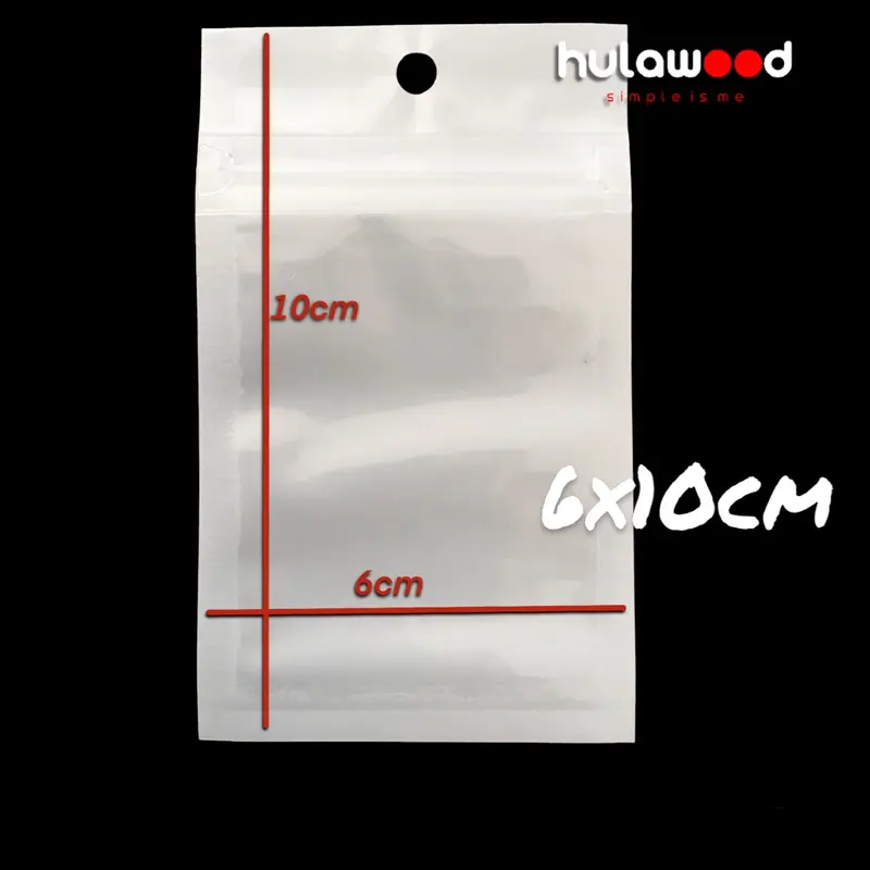 [100 PCS] Plastik Klip Packing Plastik Ziplock 6x10 Cm Putih Susu kedap udara Zipper 1