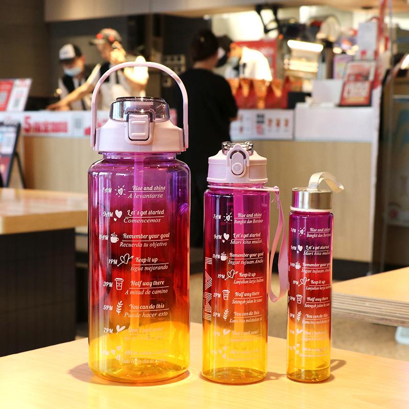 Product Introduction of FoodGrade Botol Beranak 2 Liter + 1000ml + 500ml Botol Minum Viral 1 set BPA FREE Plastik Putih Sedotan Bottles Kitchenware 4