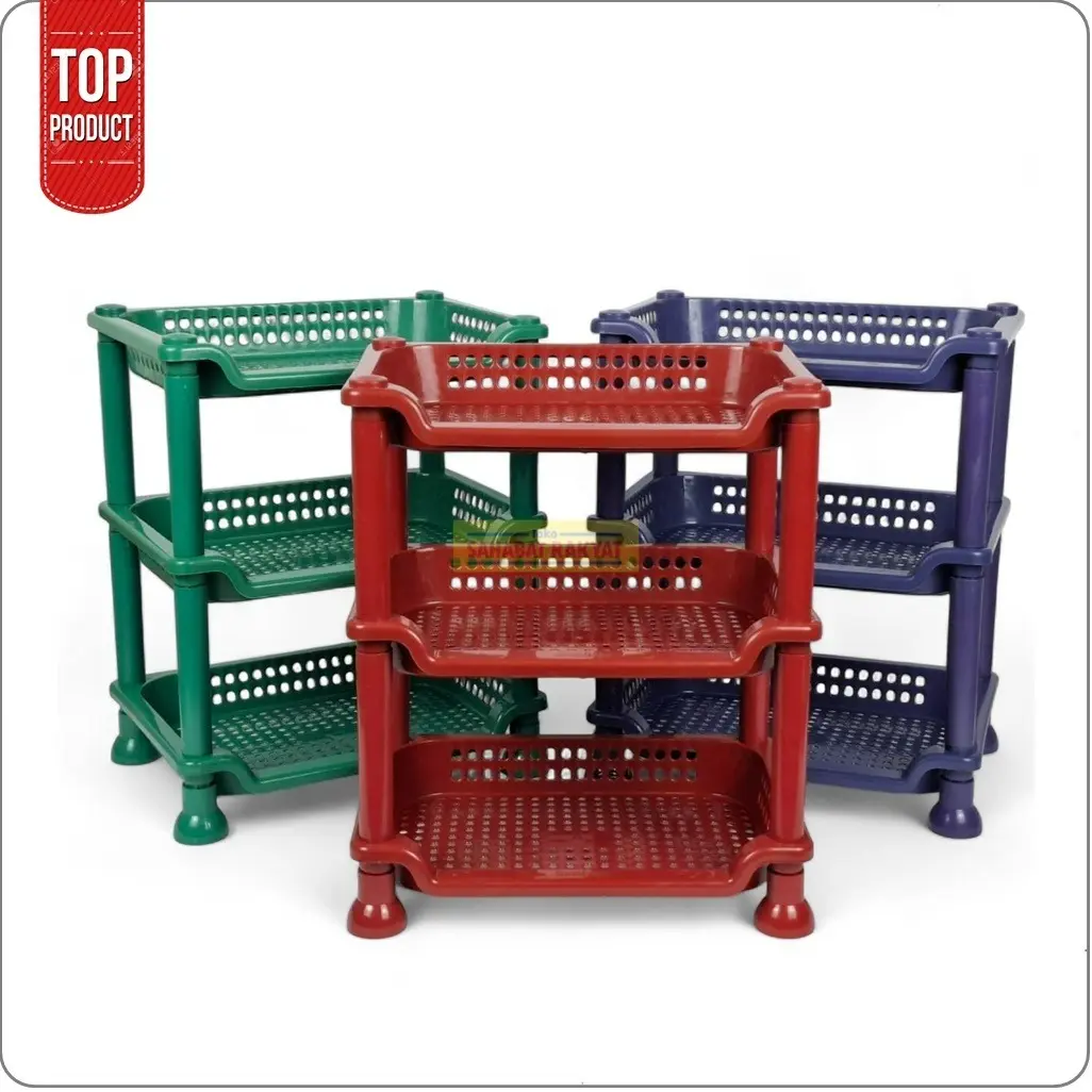 Rak Dapur Rak Bumbu Portable Rak Alat Tulis Rak serbaguna Rak Kamar Mandi Mini Susun 3 Omahqu