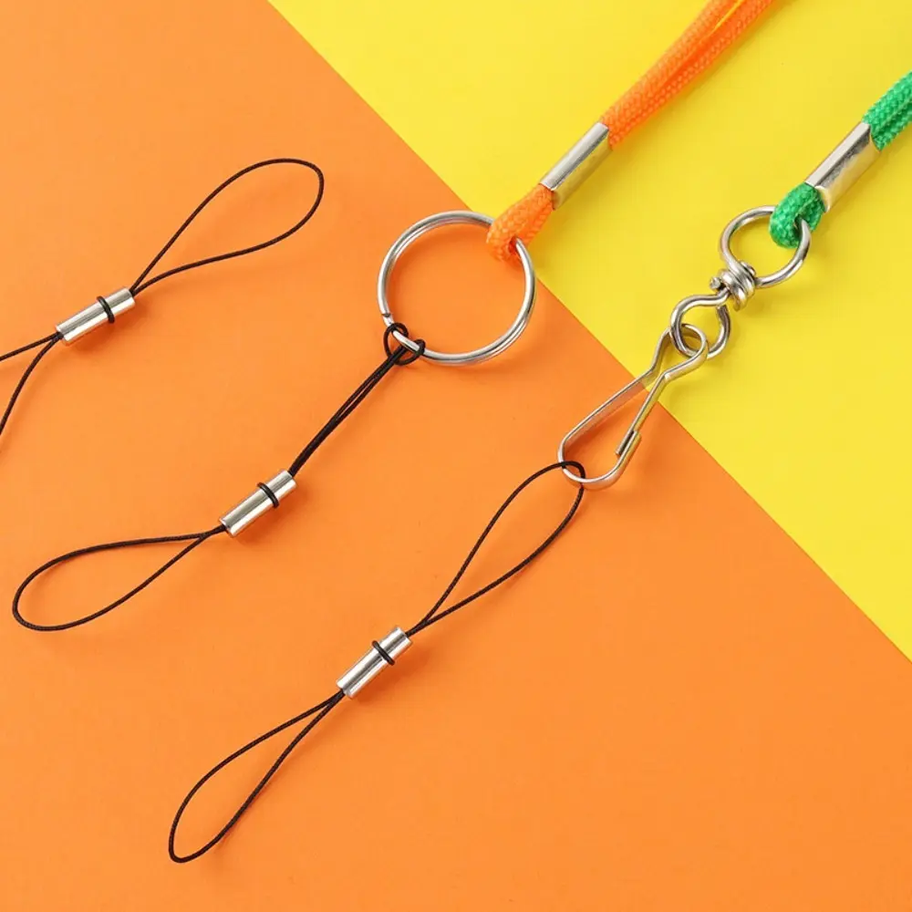 New Metal Mobile Phone Lanyard Nylon Rope USB Lanyard Charms Keyring